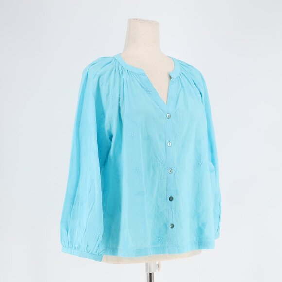 NWT HABITAT Floral Embroidery Romance Shirt Top in Malibu Size S - Picture 3 of 10